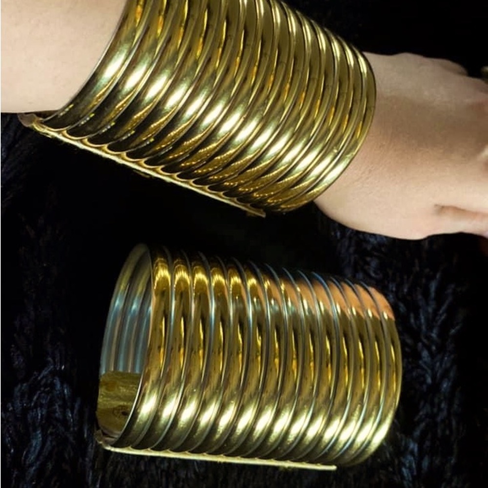 Gladiator Cuff The Luxury gold pu leather bangles